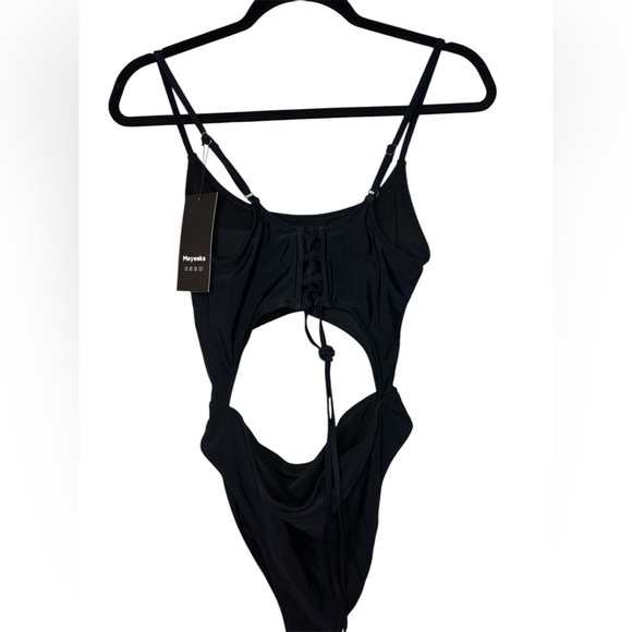 Black Cutout Swimsuit size L - Picture 2 of 5
